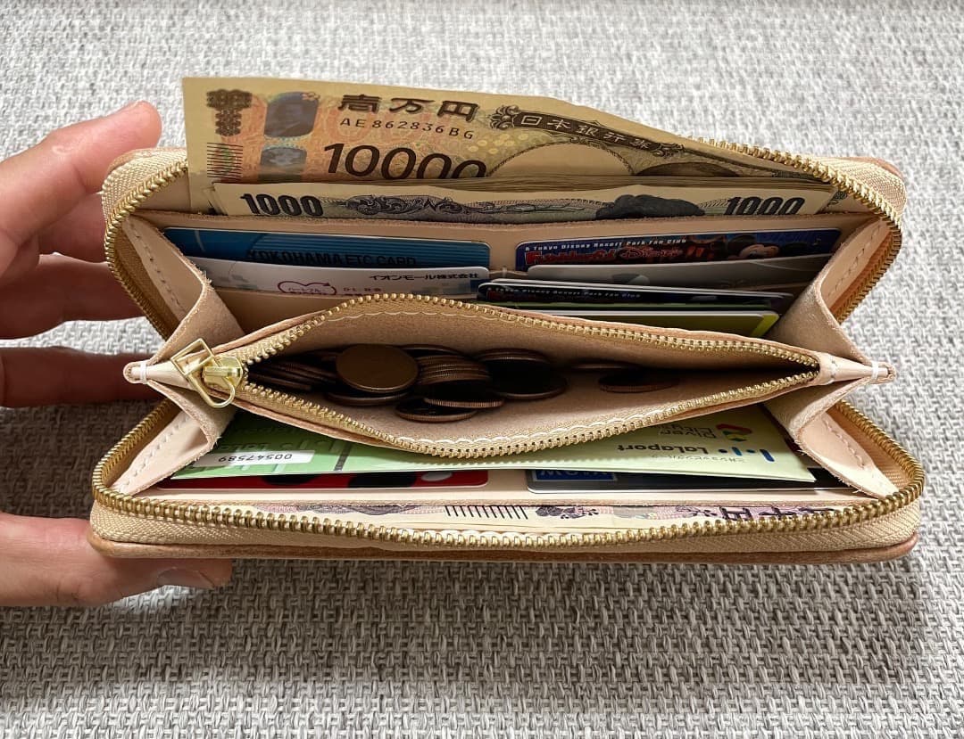 ヌメ革 極厚ラウンドファスナー長財布／最高級エクセラ特別仕様