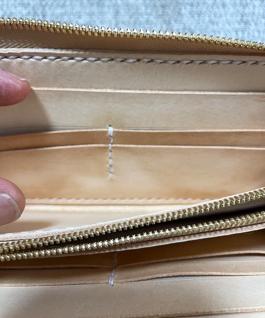 ヌメ革 極厚ラウンドファスナー長財布／最高級エクセラ特別仕様