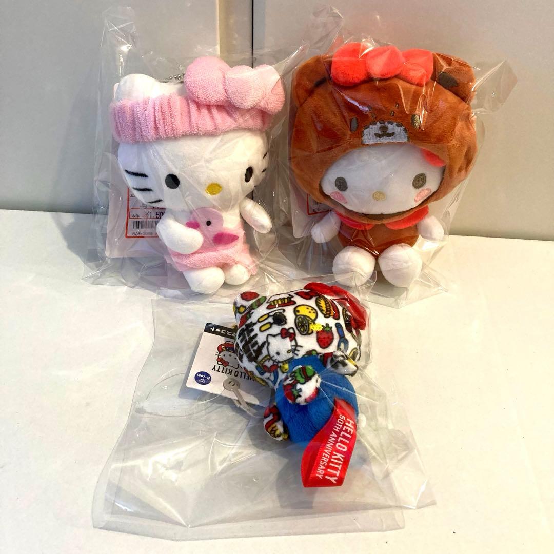 アベイル キティ マスコット キーホルダー ぬいぐるみ 日焼け セット ギャル