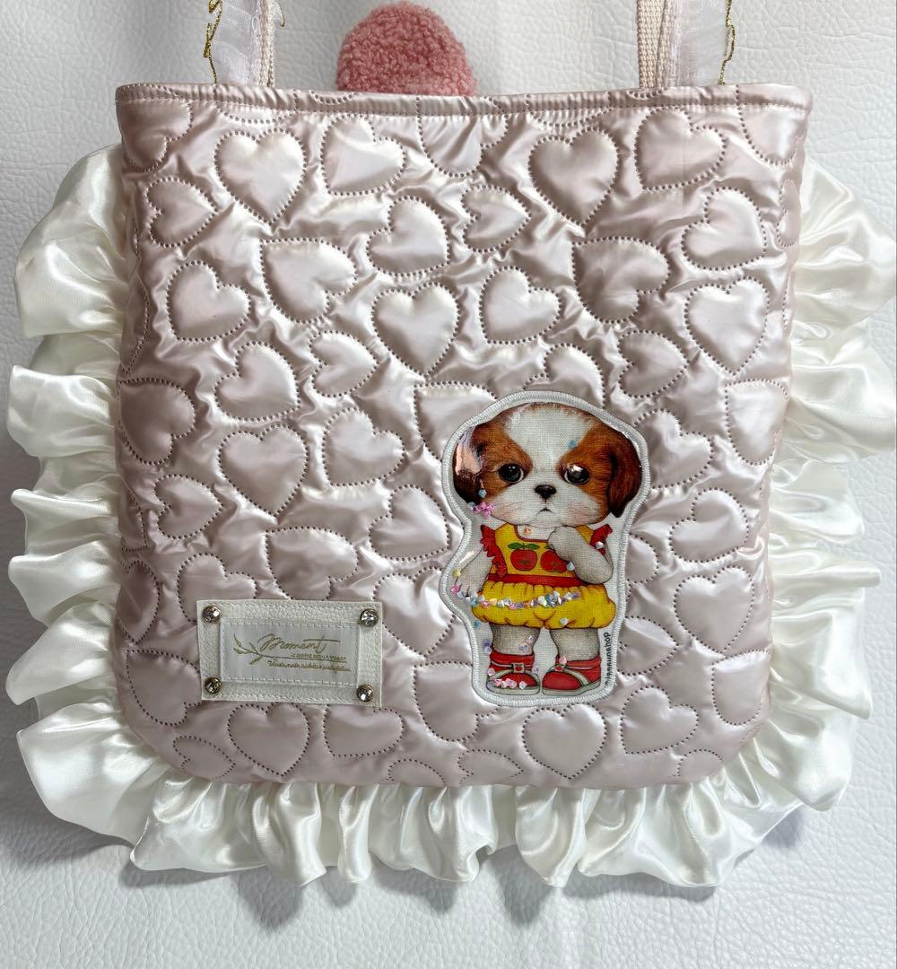 こ*あ様 コヤンイサムチョン　ハンドメイド　うさちゃんフリルフラットバッグ　アン