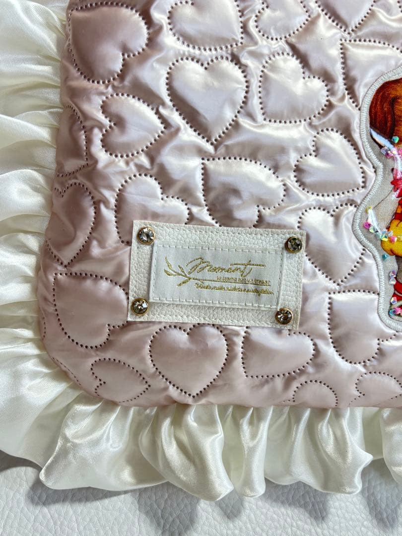 こ*あ様 コヤンイサムチョン　ハンドメイド　うさちゃんフリルフラットバッグ　アン