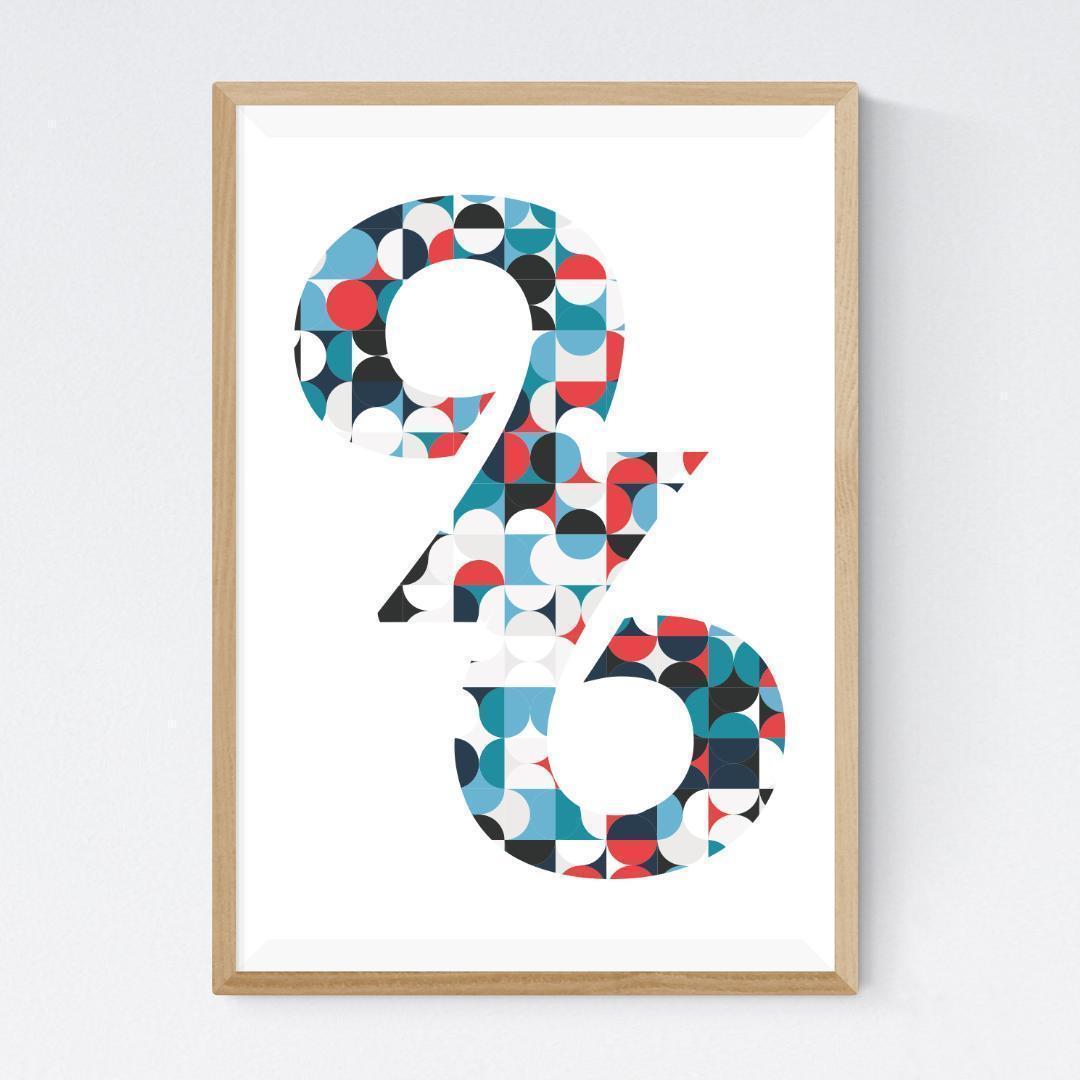 【新品】Webber アートポスター（A4サイズ）幾何学タイポグラフィ