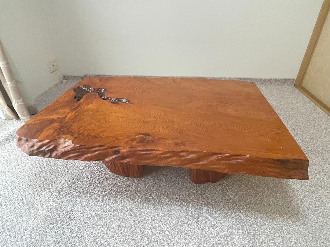 a*k様 屋久杉　一枚板座卓　天然木テーブル　脚付き