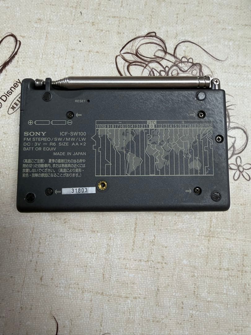 ソニー　ワールドバンドFM/LW/MW/SWレシーバー　ICF-SW100