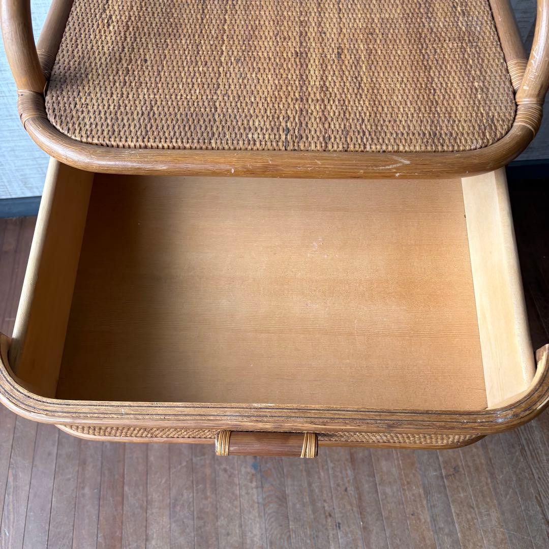 昭和レトロ ラタンチェスト 5段 籐家具 収納棚 アジアン ナチュラル 古家具