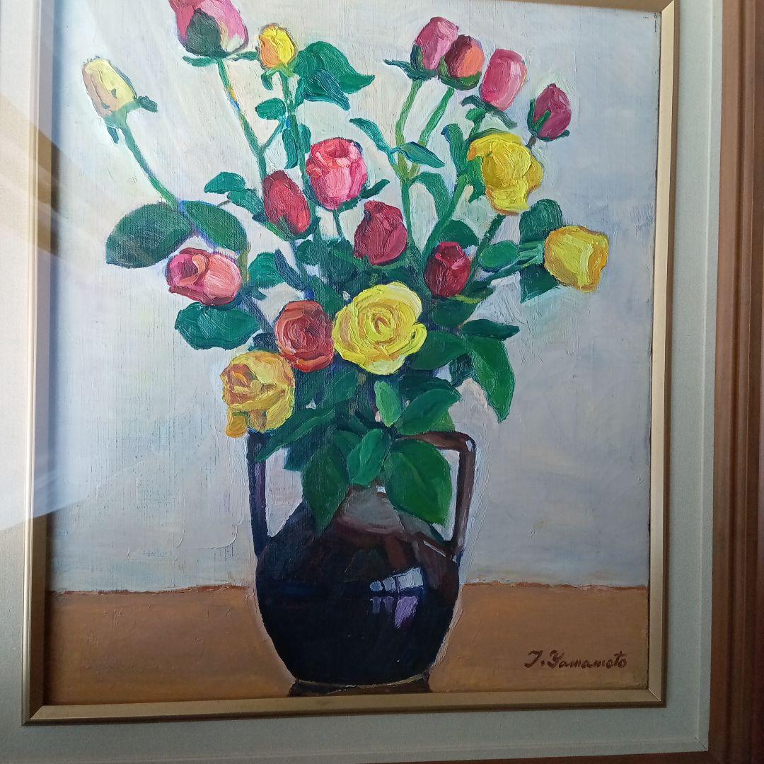 油彩画 薔薇の絵