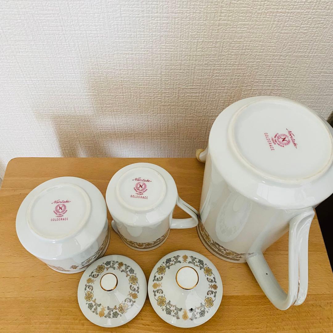 ⚫︎ノリタケ　レトロなティーセット　3Ｐ　　　　　　　リ上