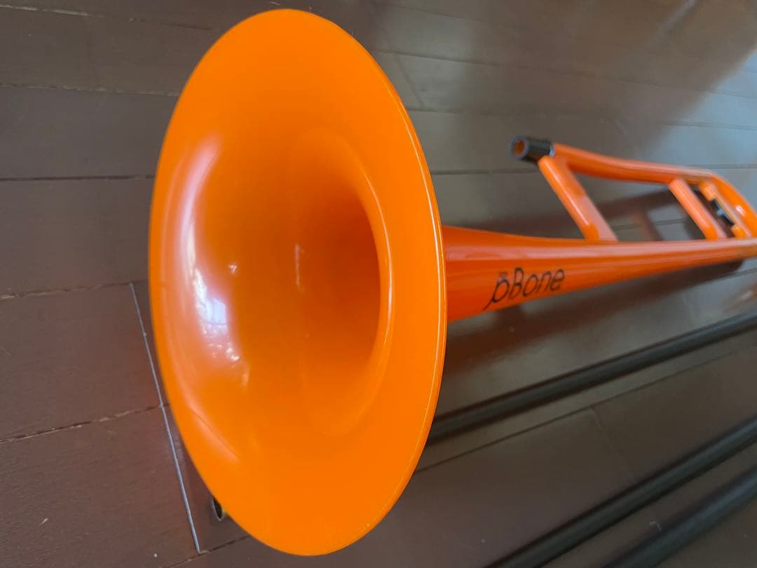 pBone ピーボーン プラスチックトロンボーン オレンジ ケース付き