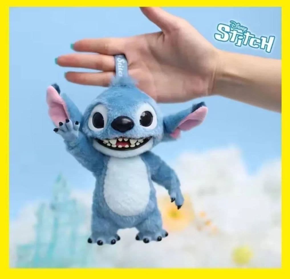 【即日発送】スティッチぬいぐるみキーホルダー　リアルマスコット　実写　ペンダント