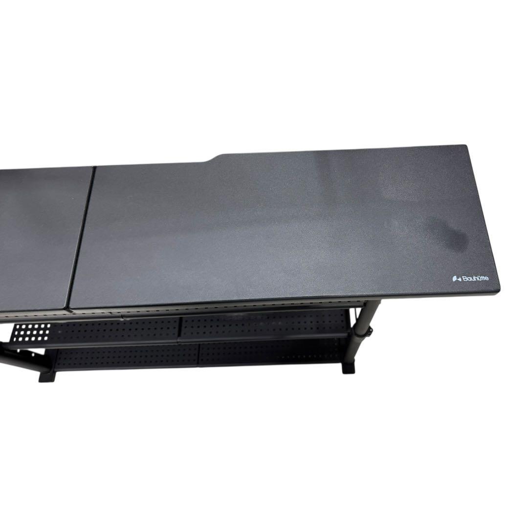 【3点セット】Bauhutte エクステンションデスク　ブラック　バウヒュッテ