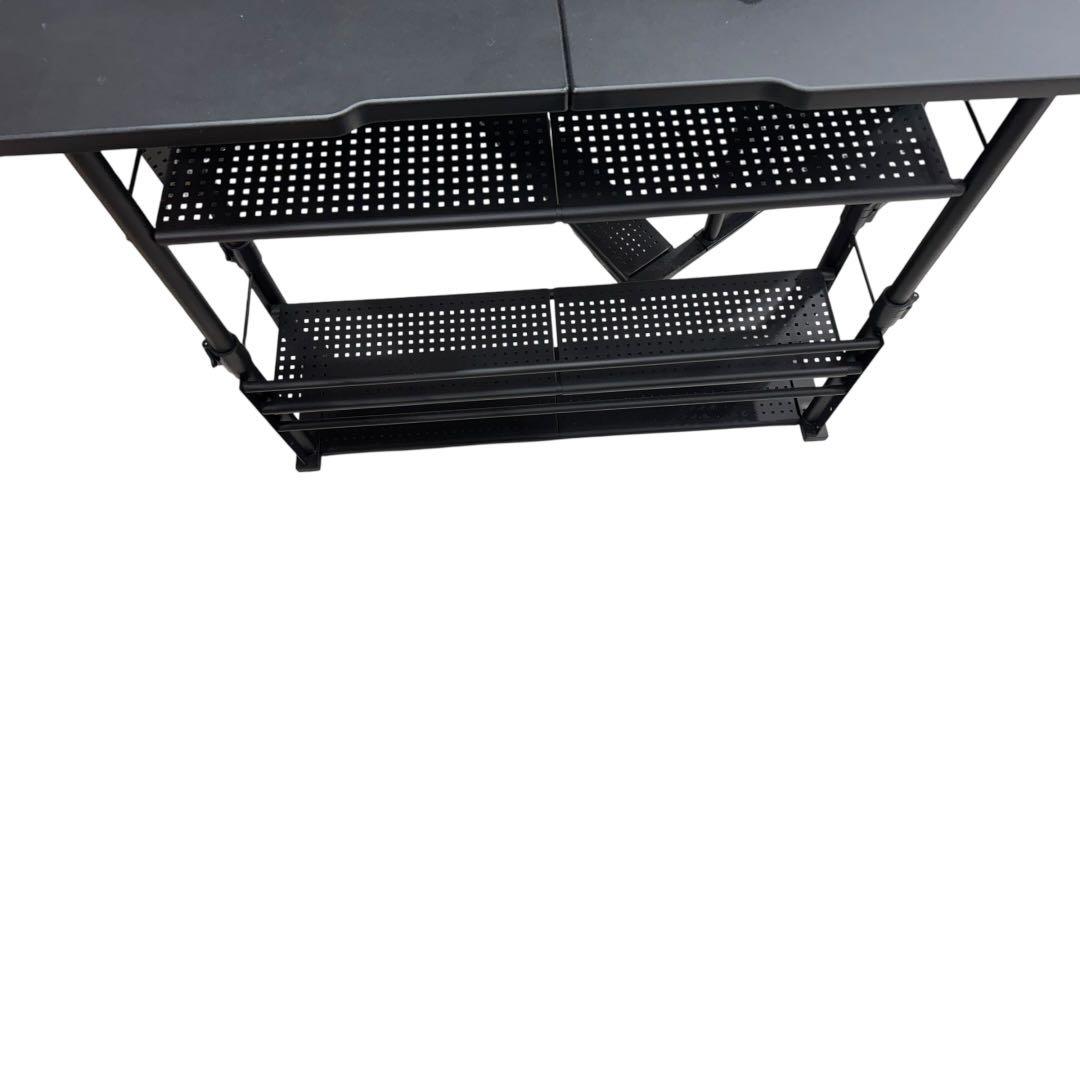 【3点セット】Bauhutte エクステンションデスク　ブラック　バウヒュッテ