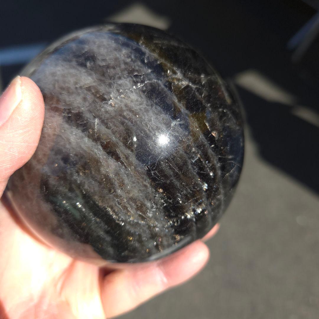 モリオン　スフィア　丸玉　台座付き