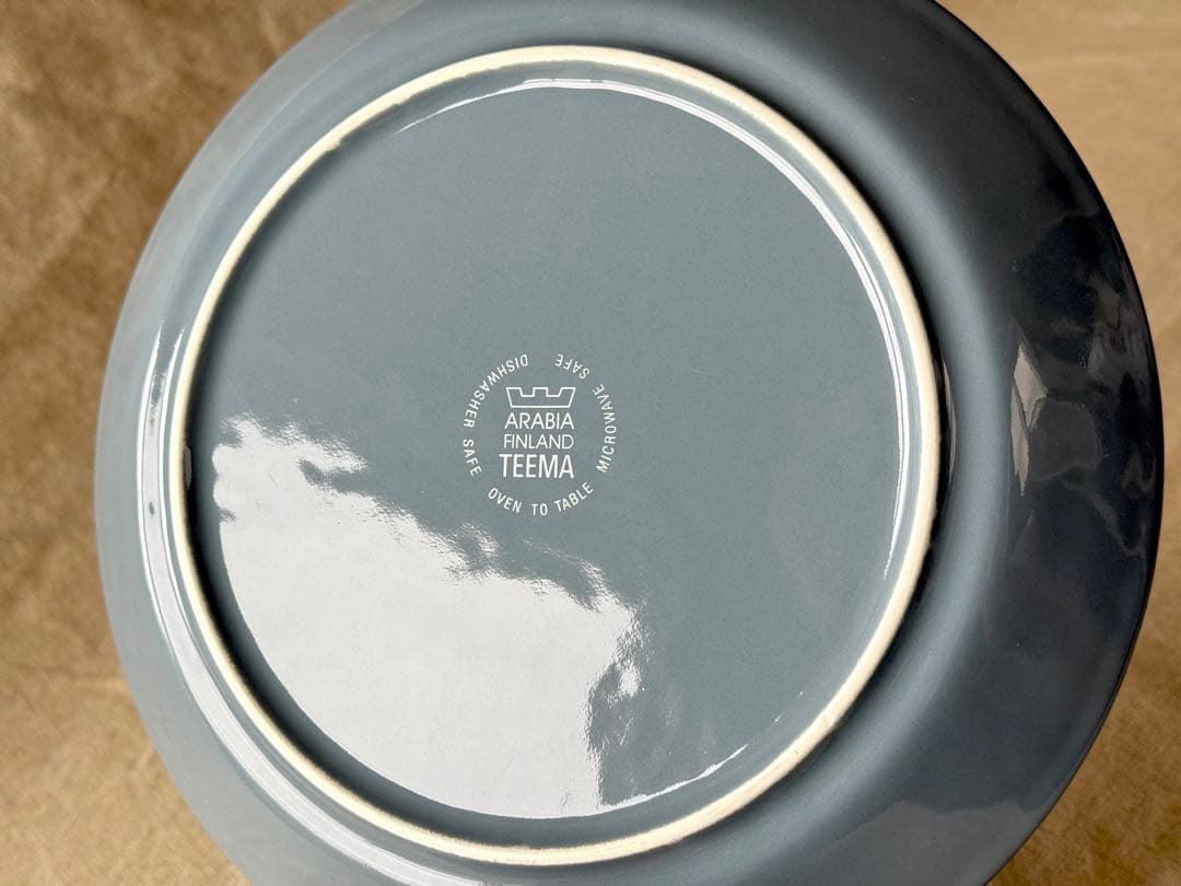 ARABIA Teema(ダークグレー)プレート(23cm)2枚セット