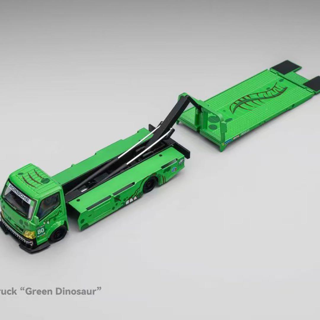 【Mega Gear】 日野 H300 フラットベッドトランスポーター　グリーン