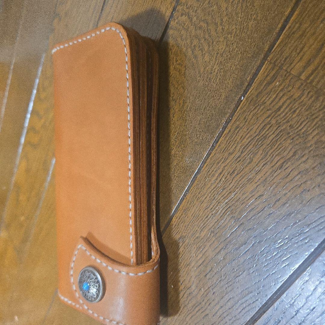 バイカーズウォレット　左利き用　ヌメ革