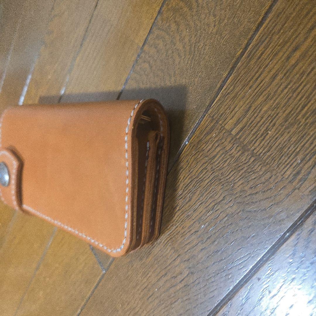 バイカーズウォレット　左利き用　ヌメ革