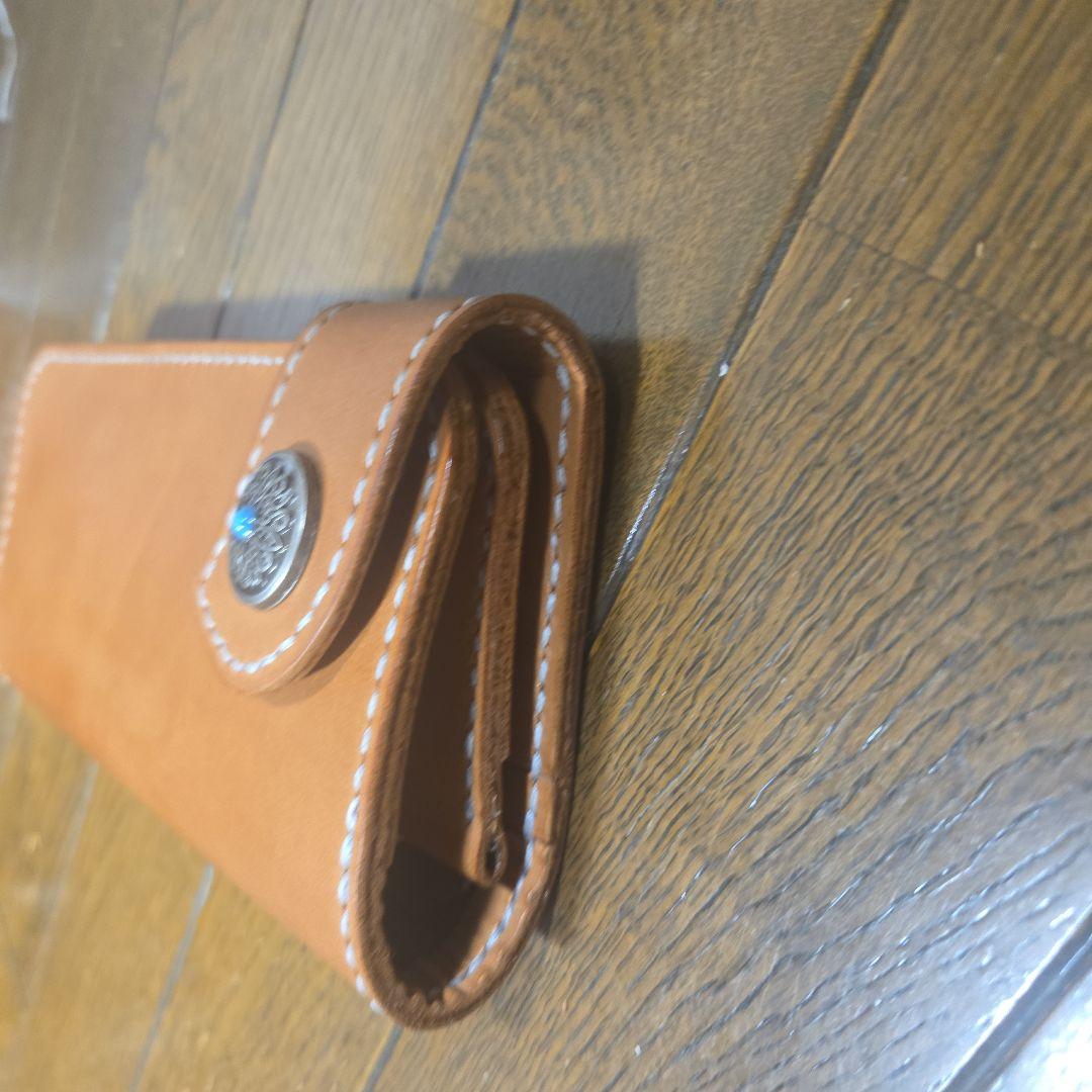 バイカーズウォレット　左利き用　ヌメ革