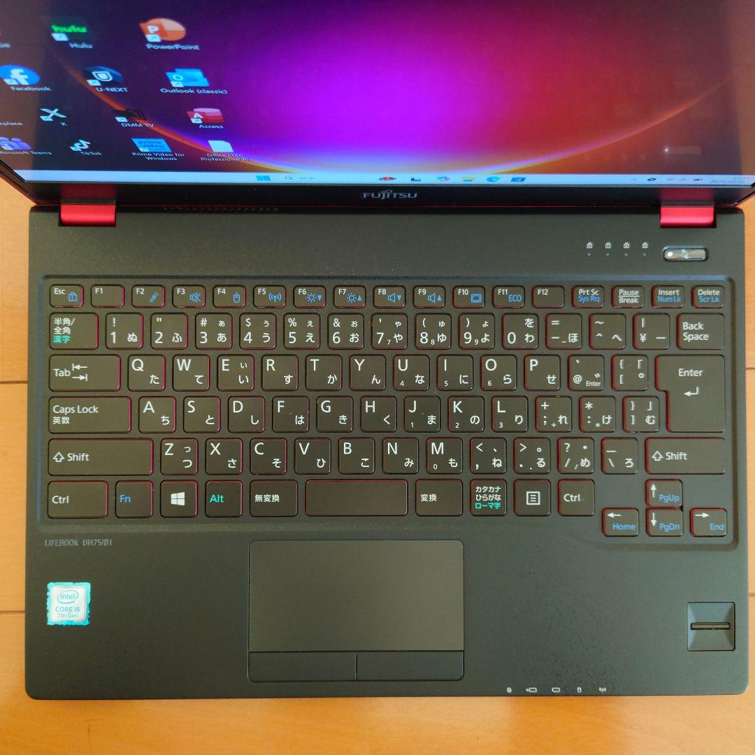 設定済✨️超軽量！富士通LIFEBOOK UH75/B1✨️レッド✨️オフィス付
