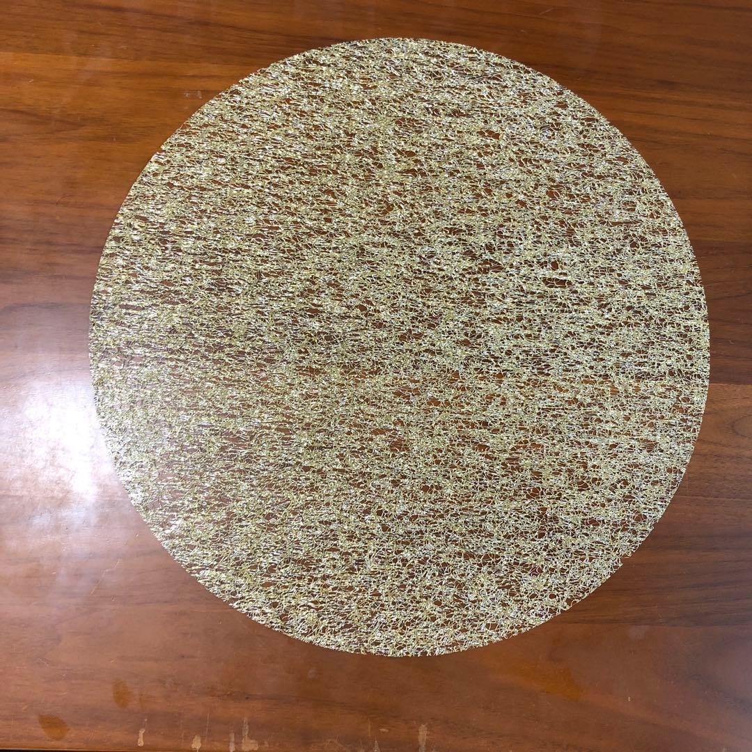 ランチョンマット6枚 ゴールド 直径38センチ