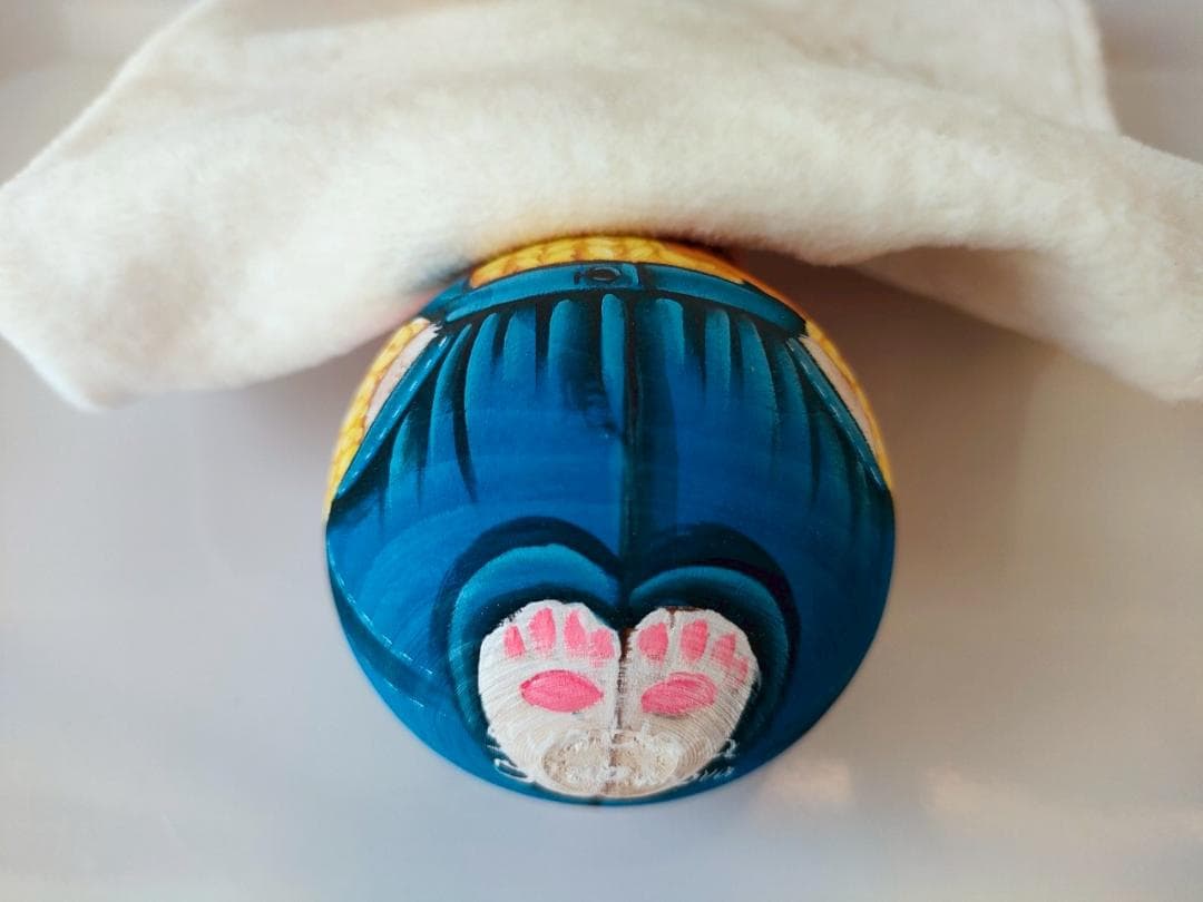 【KV008】10cm級 おきあがりこぼし カバノヴァ　うさぎ