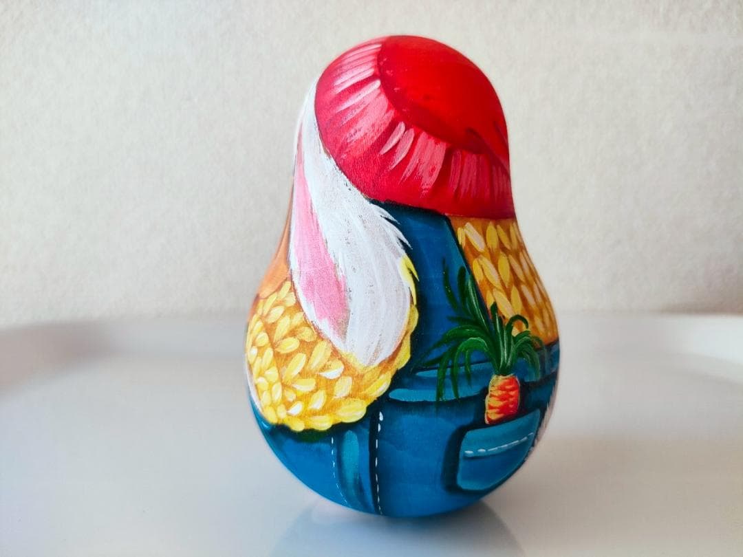 【KV008】10cm級 おきあがりこぼし カバノヴァ　うさぎ