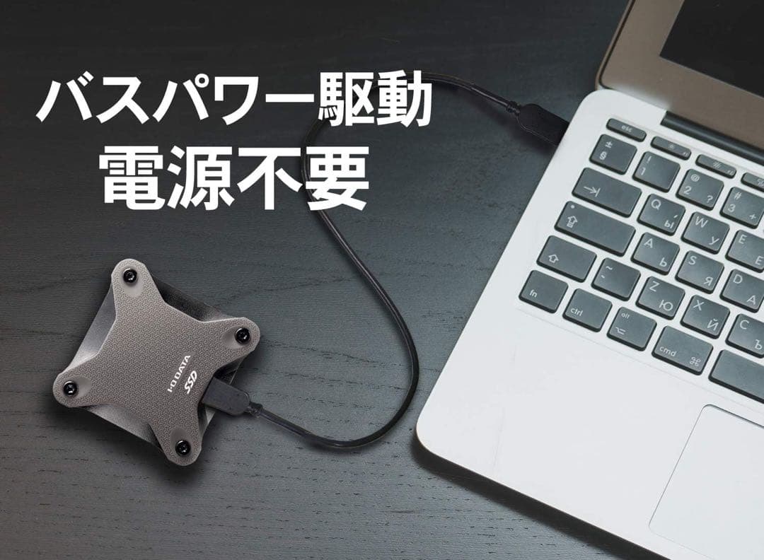 ポータブルSSD 480GB 耐衝撃 軽量 PS5/PS4/Mac対応