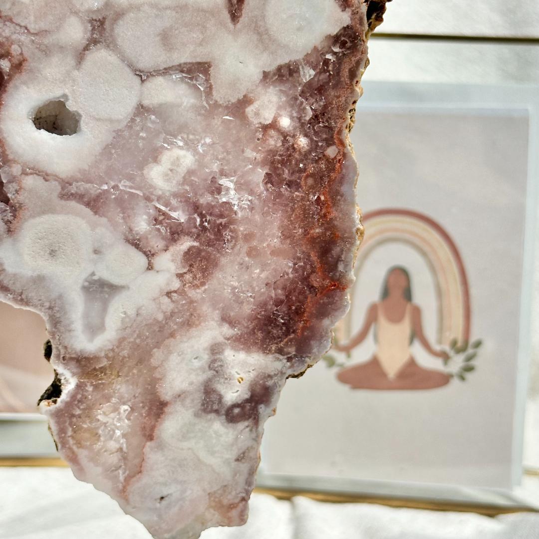 【ピンクアメジスト スラブ スライス アイアンスタンド】