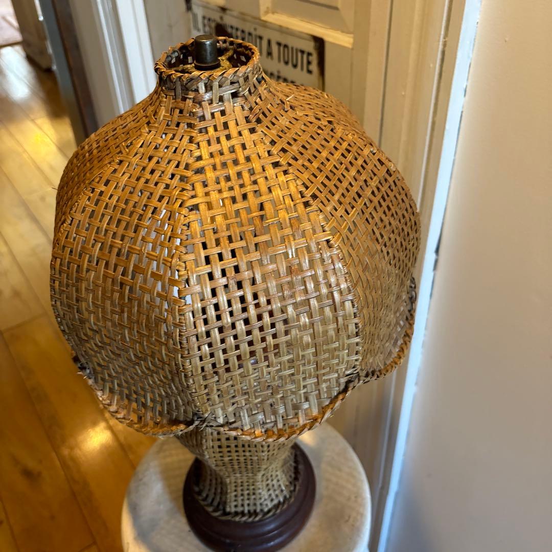 籐　ラタン　ライト　ヴィンテージ　アンティーク　レトロ