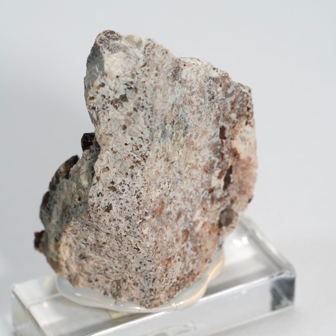 【結晶美】ガーネット、スモーキークォーツの共生 55×42×30mm