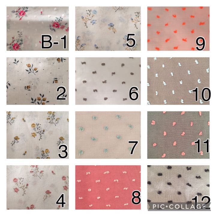 オーダー生地一覧② フランス生地　パッチンピン　ヘアクリップ　ベビー　キッズ