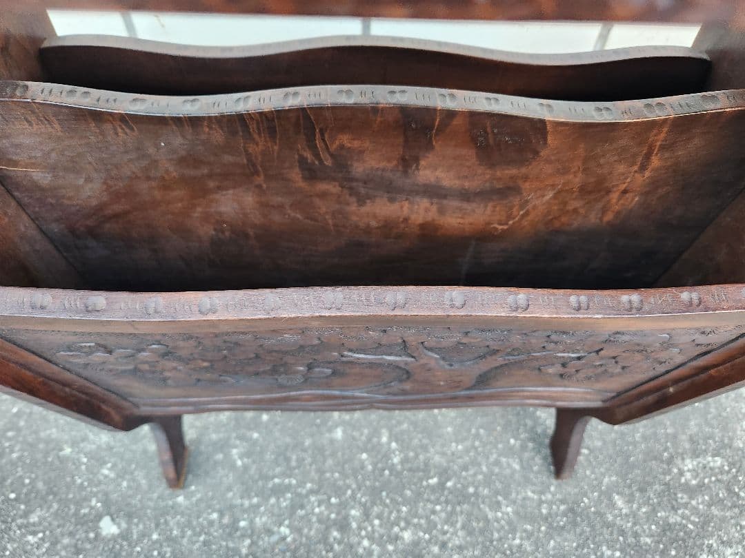 軽井沢彫　マガジンラック