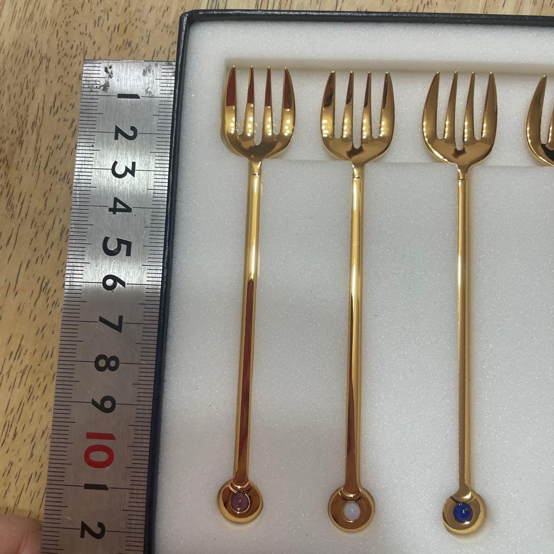 MIKIMOTO 半貴石　フォーク　5本セット