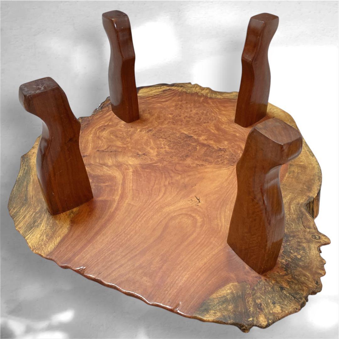 【送料込み】花梨 座卓 一枚板 テーブル 天然木 高級 84cm×76cm