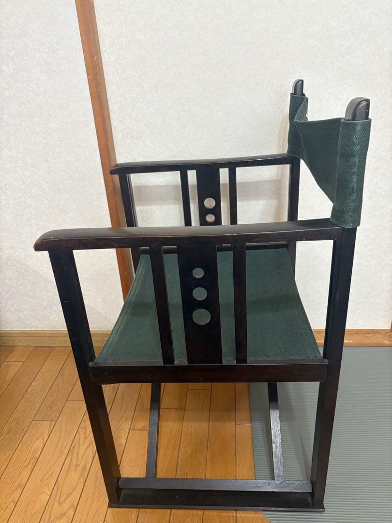 一澤帆布ダークグリーン麻シート折りたたみ椅子