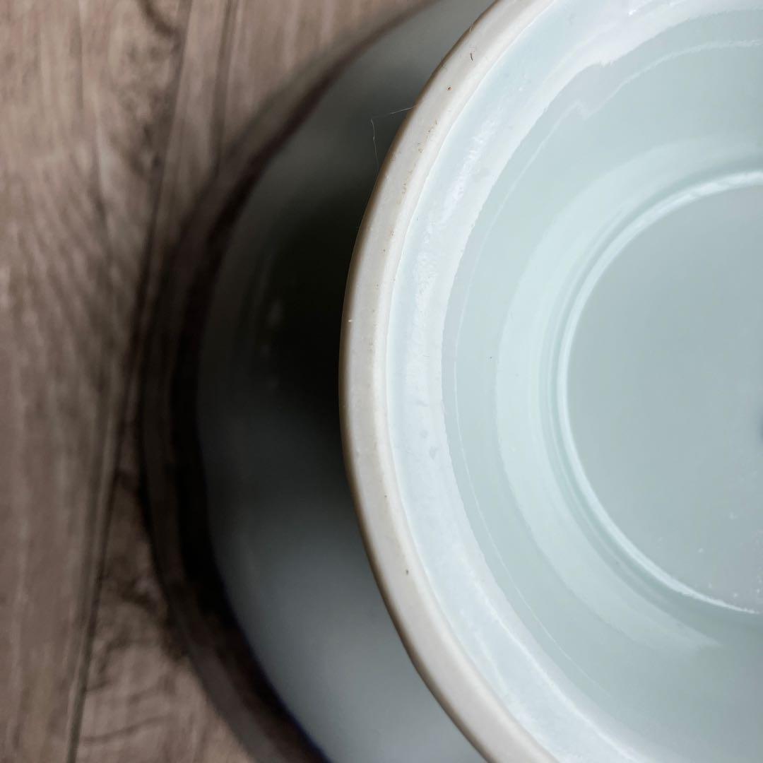 3F 【未使用・箱入り】三峰（みつみね）藍染 輪花 高台小鉢 和モダン