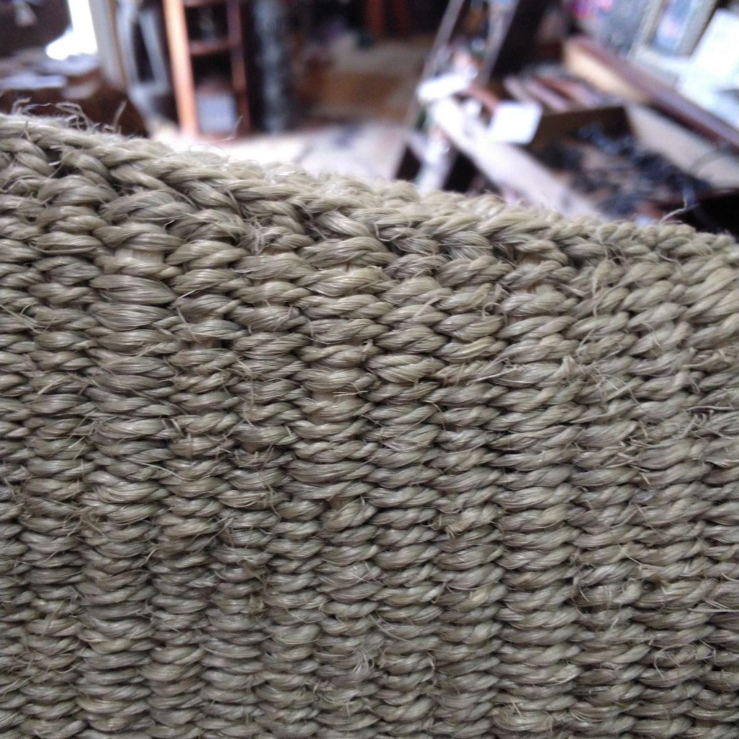 アフリカ　ケニア　新品タグ付き　サイザル麻バック　GRAY　L