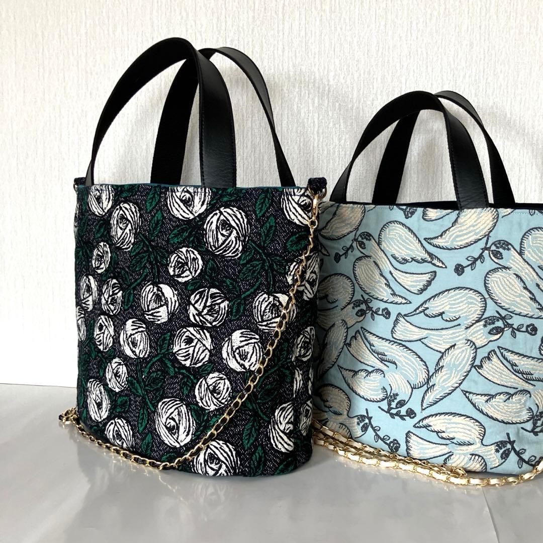 minä perhonen ⚮̈ rosy (ネイビー)2wayトートバッグ