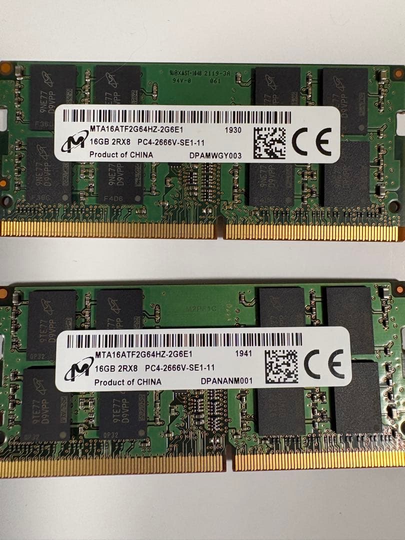 ADTEC 16GB 2枚合計32GB DDR4 メモリセット