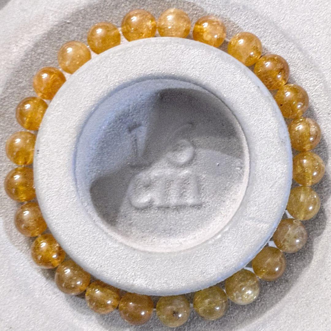 ★ゴールデントルマリン 7ミリ珠 ブレスレットA(SA)