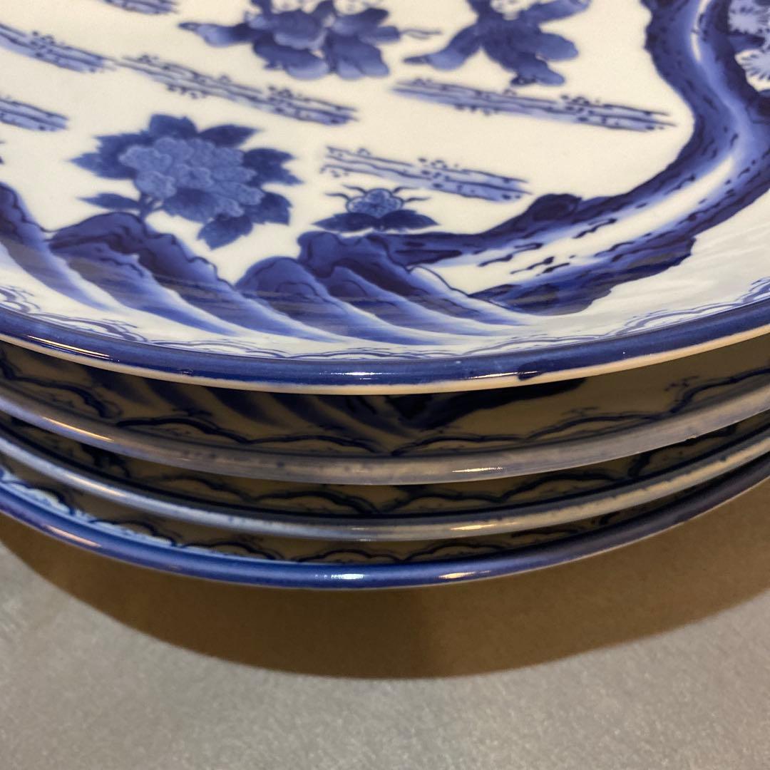 三川内焼 唐子 大皿 4枚セット 34cm