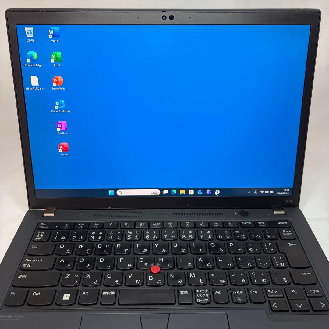 美品 ThinkPad X13 Gen2 11世代 i5 13.3型 オフィス