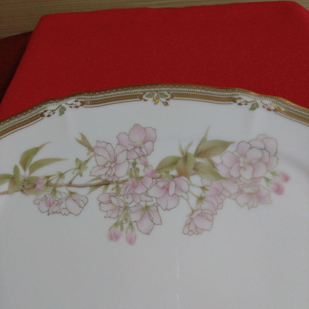 【F希少な美品】ノリタケ ガラコンテッサ　大皿　桜 オーバルプレート　楕円　皿