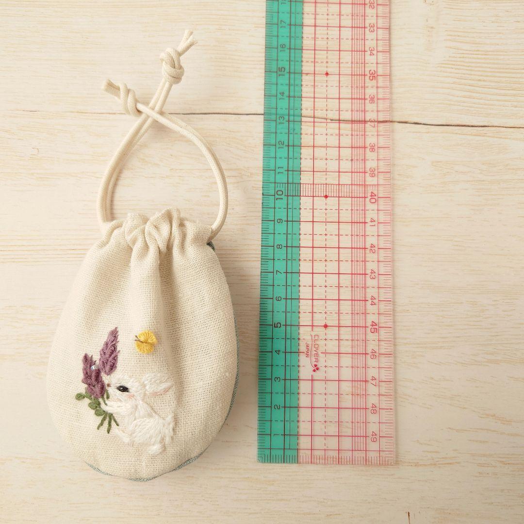 ちっちゃな巾着サシェ/詰替えタイプ【うさことラベンダー】