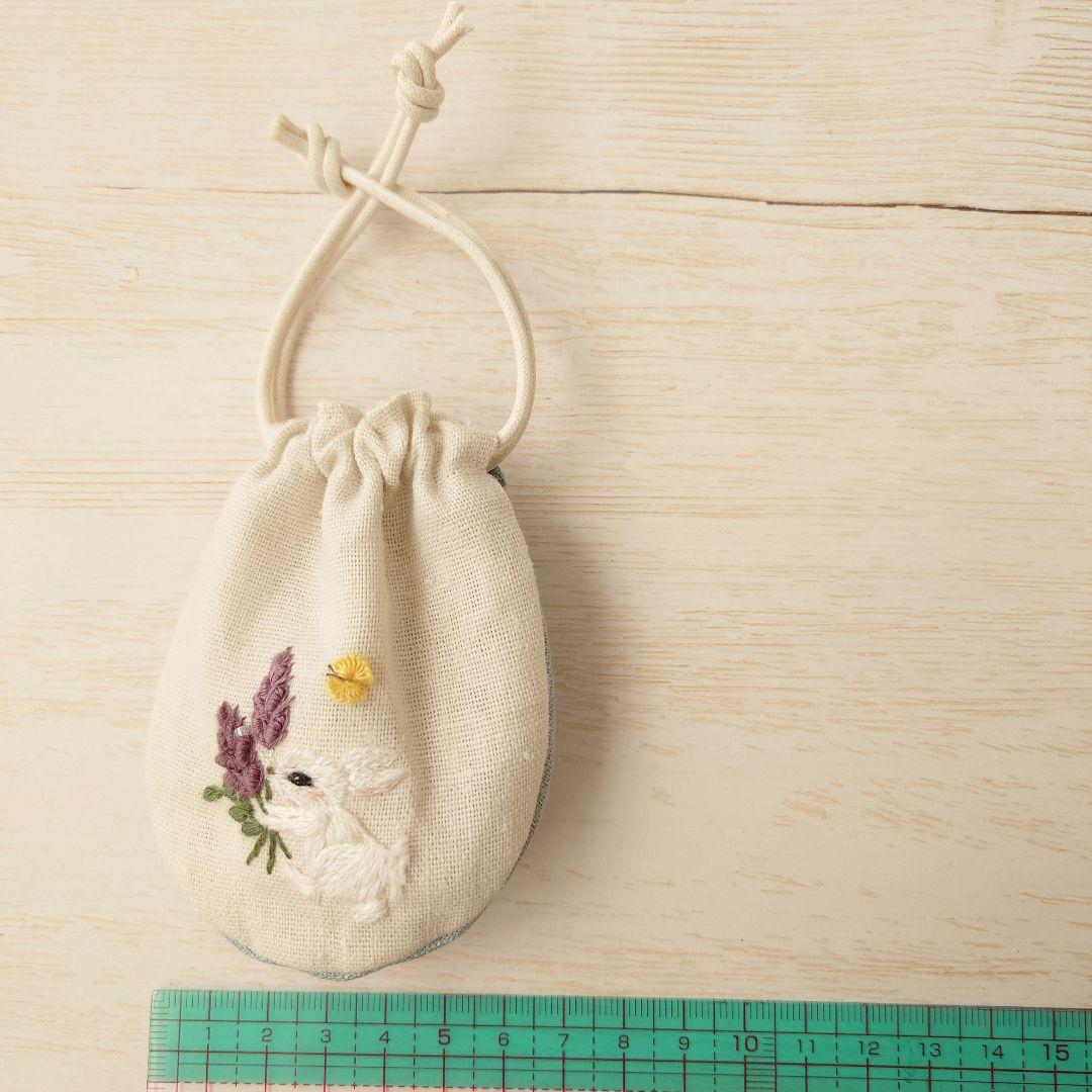 ちっちゃな巾着サシェ/詰替えタイプ【うさことラベンダー】