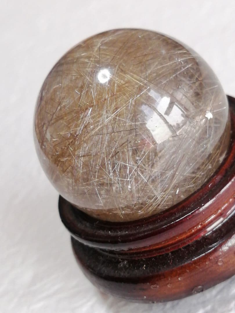 天然石ルチルクォーツ　スフィア