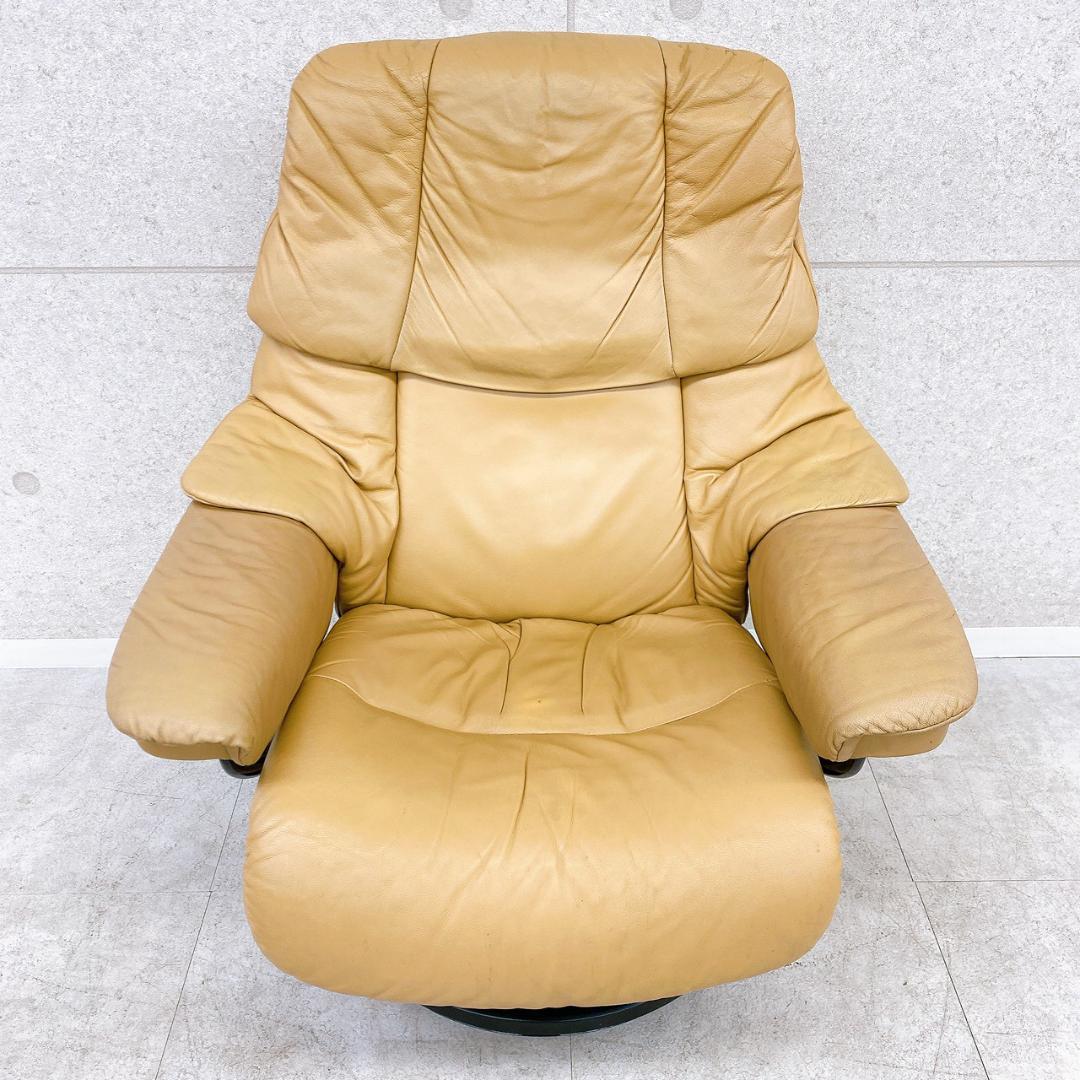 EKORNES エコーネス ストレスレスチェア＆オットマン 本革リクライニング
