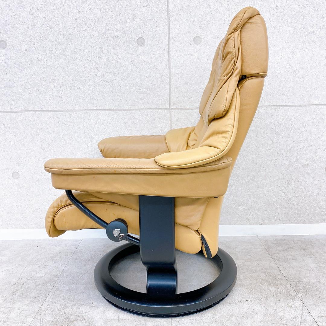 EKORNES エコーネス ストレスレスチェア＆オットマン 本革リクライニング