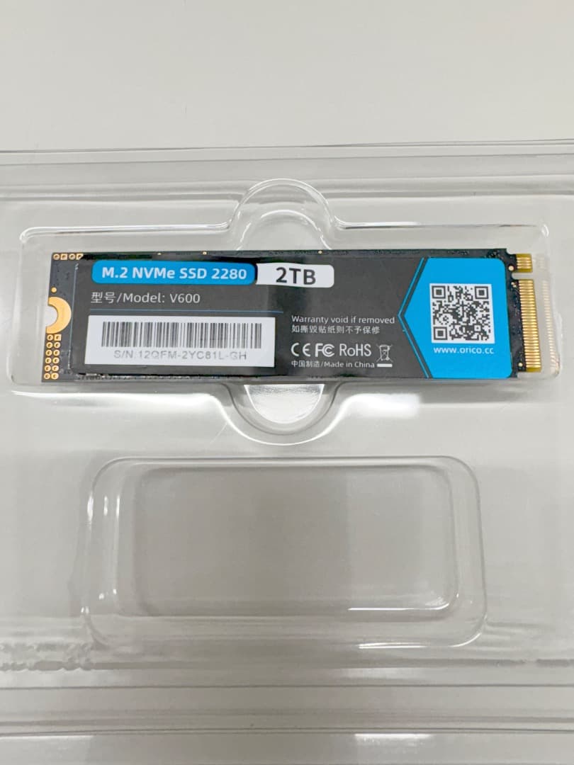 内蔵型SSD ORICO M.2 SSD V600 2TB