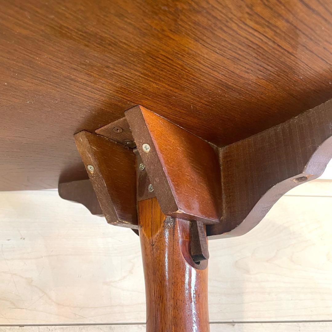 昭和レトロ 木製 円形 座卓 ちゃぶ台 丸テーブル 折りたたみ ヴィンテージ