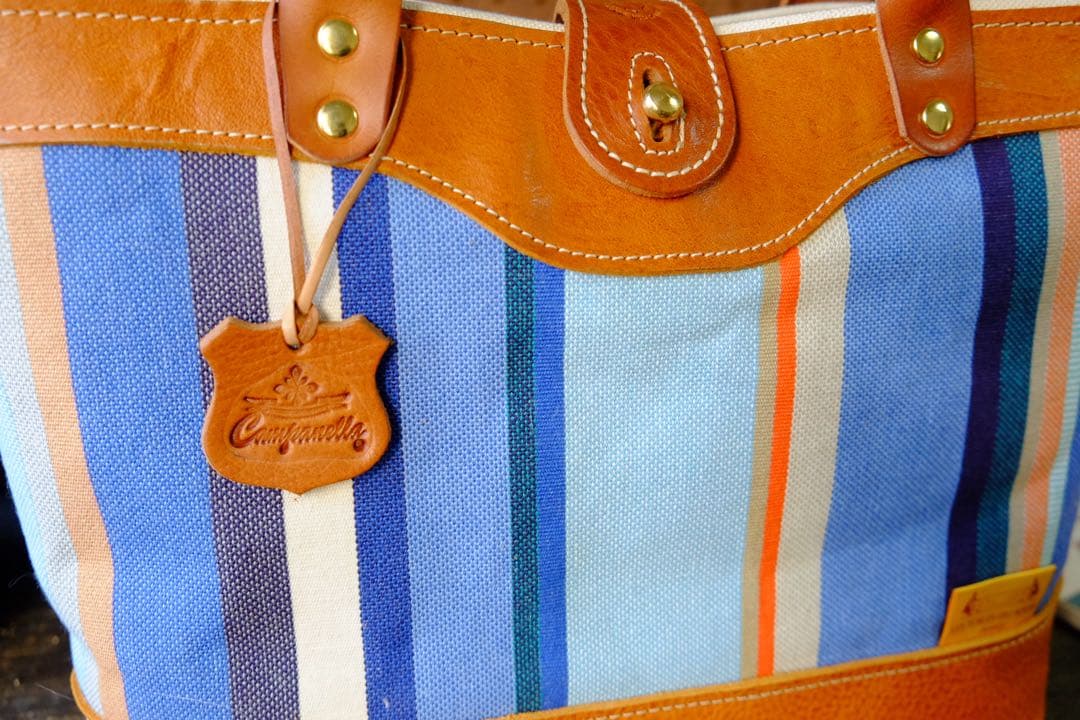 Les Toiles Du Soleil ブラウン牛革トートバッグ　ハンドメイド